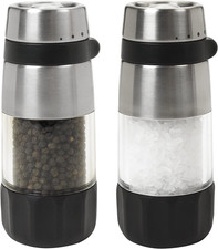 OXO Salt and Pepper Grinder Set, Stainless Steel
