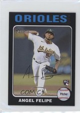 2024 Topps Heritage Mini Rookies Black Border 6/50 Angel Felipe #147 17dp