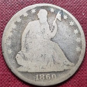 1860 Seated Liberty Half Dollar 50c Circulated #103114