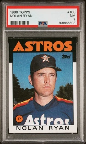 1986 Topps Nolan Ryan #100 PSA 7 Near Mint HOF Houston Astros