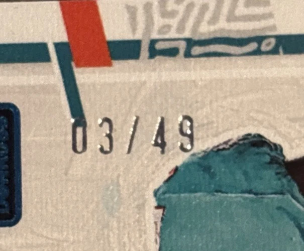 2023 Panini Donruss Redemption De'Von Achane Авто Холщовый Портрет /49 Запечатанный - Изображение 3 из 4