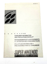 Super Nintendo SNES Consumer Information and Precautions Booklet Insert SNS-USA