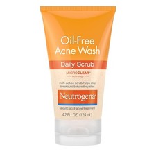 Neutrogena Oil-Free Acne Face Scrub, 2 Salicylic Acid Acne Treatment Medicine,
