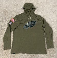 Nike Philadelphia Eagles Salute to Service Hoodie L Dri-FIT Olive 2022 NFL On Fi