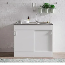 Komplettspüle Spülenschrank 100 x 60 cm, Küchenschrank Spüle Küche Unterschrank