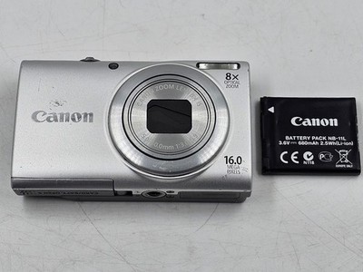 Canon PowerShot A4000 IS HD 16,0 MP Digitalkamera Silber - Funktionstüchtig