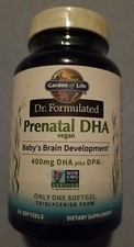 NEW Garden Of Life Vegan Prenatal DHA, 30 capsule Exp 9/26 Dr Formulated