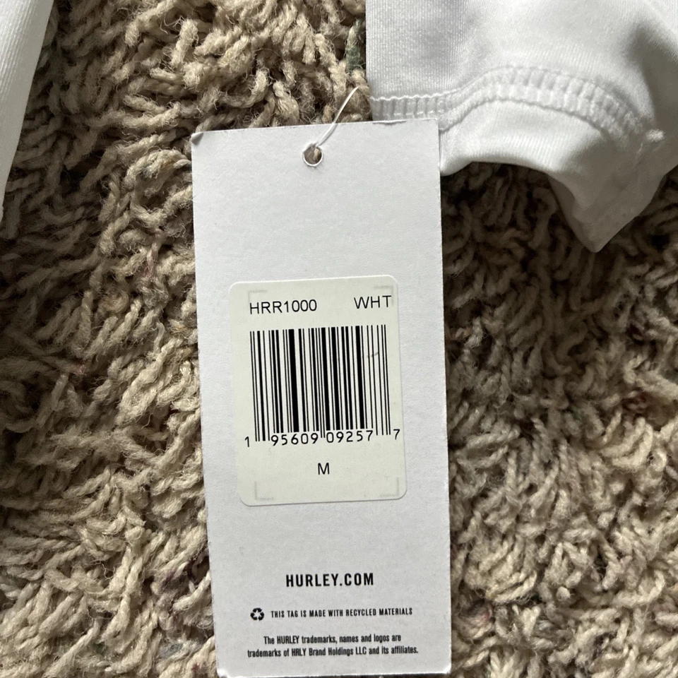 Hurley SPF 50+ Youth Medium Long Sleeve White Swim Shirt - Image 4 of 4