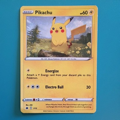 2022 BASIC POKEMON PIKACHU 60 HP 7/15 Holo | eBay