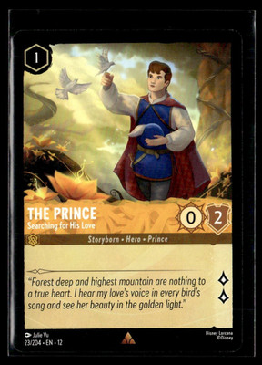 Disney Lorcana Wilds Unknown The Prince Searching for His Love Non Foil #23/204