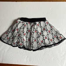Disney Minnie Mouse Girls Skirt Size 2T Black White Bow Tulle Costume