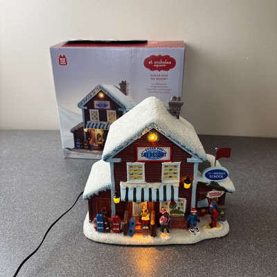 St Nicholas Square Sugar Pine Ski Resort Light Up Village