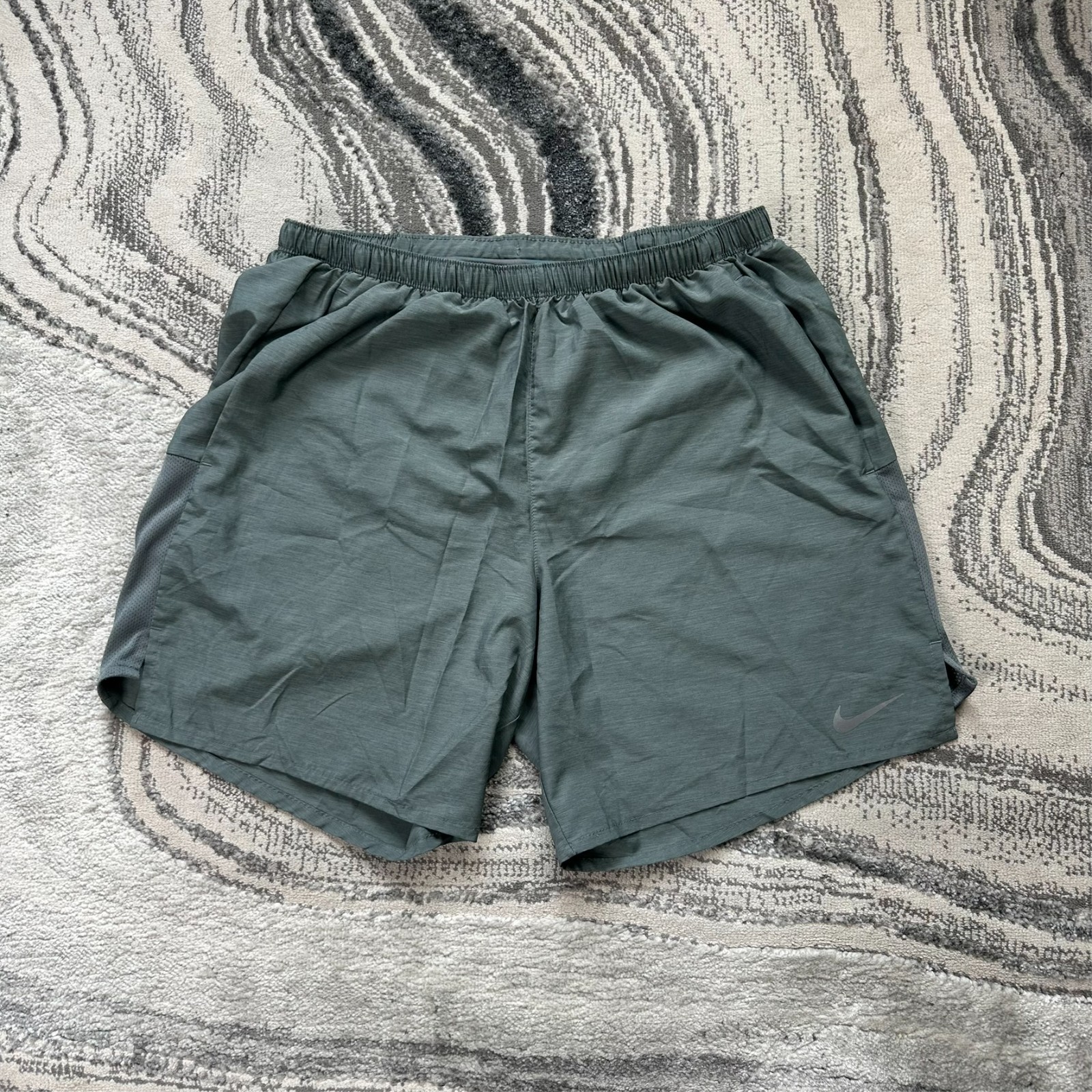Vintage Nike Dri-FIT Olive Green Mesh Running Size Large Athletic Running Shorts
