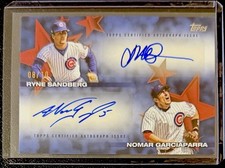 2025 Topps Series 2 RYNE SANDBERG NOMAR GARCIAPARRA Baseball Stars Dual Auto /10