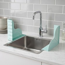 Green Silicone Shower Splash Guard 2Pcs Reusable Water Blocker For Tub Sink
