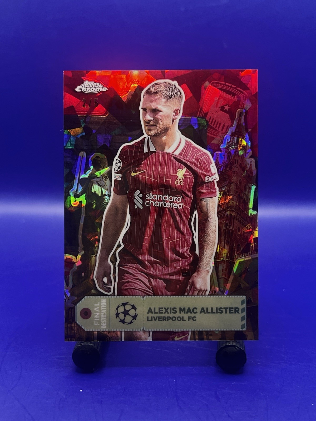2025 Chrome Sapphire UCL Alexis Mac Allister Final Destination Red Refractor 2/5