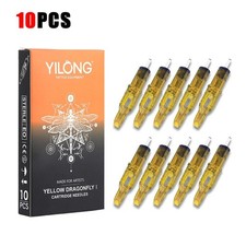 10pcs Yellow Dragonfly Tattoo Cartridge Needle 1 3 5 7 9 11 13 14 15 Rl Rm Rs M1