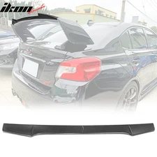 Fits 15-21 Subaru WRX STI 4th V2 Style Trunk Add On Gurney Flap Wing Spoiler ABS