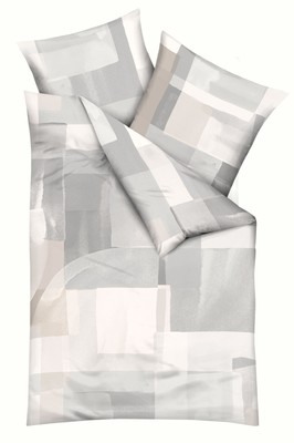 Kaeppel Bettwäsche SENATI Satin BL 155x220 cm grau Bettbezug Bettzeug