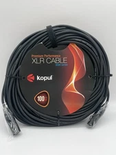 XLR 100 FT Cable 3000 Series XLR M To XLR F Cable M3100 Pro Microphone Premium