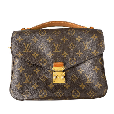 Authentic LOUIS VUITTON METIS Pochette Flap Monogram Leather Top Handle