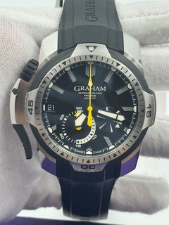 eLive FWF Graham Prodive Auto 45mm Black Dial Rubber Strap 2CDAV.B02A B&P