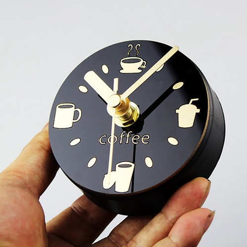 Fridge Magnet Clock Portable Home Decoration Decorative Coffee Pattern Fridge - Picture 5 of 7