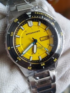 New Spinnaker HASS Automatic Safety Yellow Watch 43mm