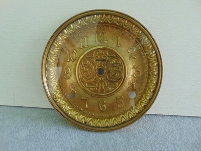 OLD ANTIQUE E INGRAHAM MANTLE SHELF CLOCK DIAL BEZEL PARTS