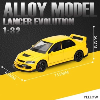 1:32 Modell Spielzeug Mitsubishi Lancer Evolution IX Sportwagen Alu Druckguss Pull Bac