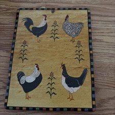 Warren Kimble Tile Trivet Country Quartet Chicken Roosters New Sakura