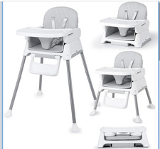 Ingenuity Up-Chair Convertible High Chair Booster, Adjustable Height, Tray