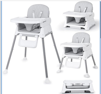 Ingenuity Up-Chair Convertible High Chair Booster, Adjustable Height, Tray