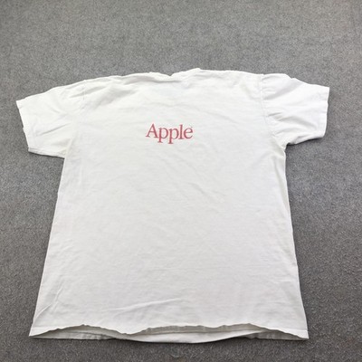 Vintage Apple Shirt Mens XL White Macintosh Computer Logo Graphic