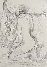 dessin original de MAURO DE LUCA - Space Woman | eBay Europe (Buy It Now)