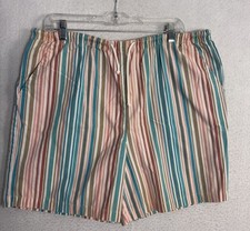 VTG 80s 90s Shorts Vertical Stripe Women s Shorts Size L Multicolor Bermuda 36x6