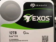 Seagate Exos X18 ST12000NM000J 12TB 7200RPM SATAIII 3.5" Enterprise Hard Drives