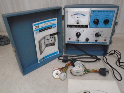 VINTAGE B&K CRT CATHODE RAY TUBE TESTER MODEL 465 W/ MANUAL & SET UP CHART USA
