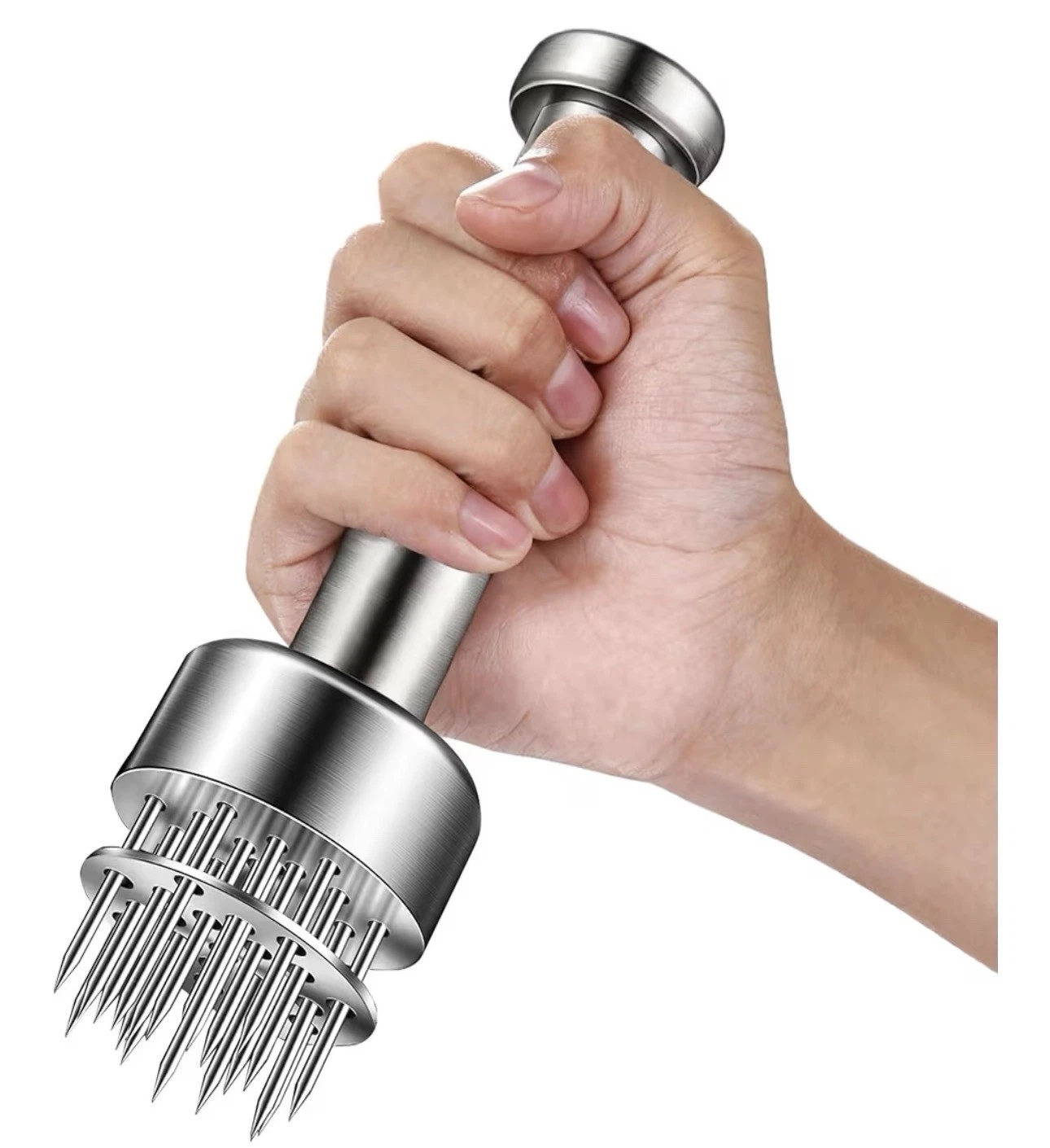 10 Pack -Stainless Steel Meat Tenderizer Tool, 21 Sharp Needles, Meat Piercing,