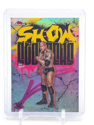 THE ROCK 2025 TOPPS FINEST WWE SHOW STOPPERS REFRACTOR #SSS-TR Q0275