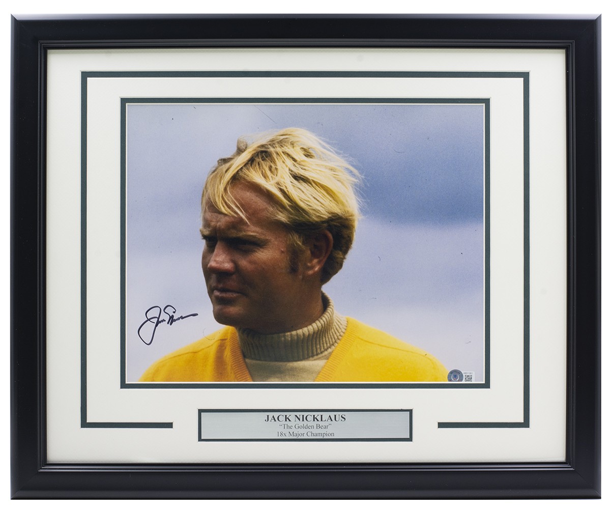 Jack N Autographed Signed icklaus Framed 11x14 Golf Photo BAS LOA AB51361 
