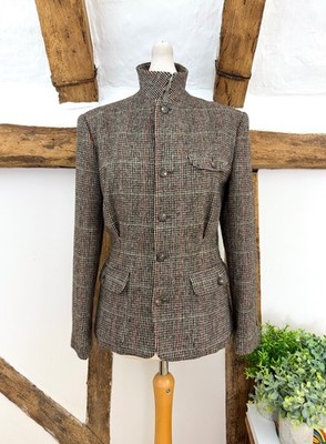 RALPH LAUREN PURPLE LABEL Textured Tweed Tailored Jacket UK 12 EU 40 USA 8 IT 44