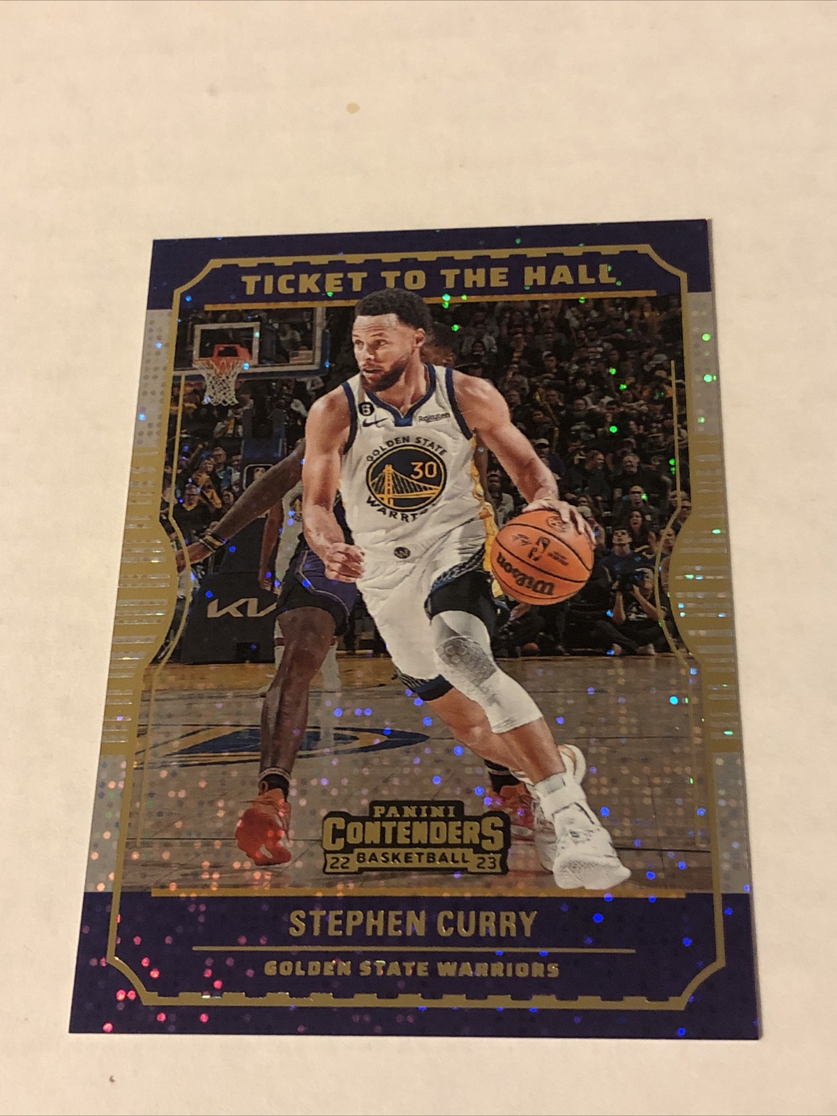 Stephen Curry 2022-23 panini contenders ticket to the hall Insert #5 SP Warriors