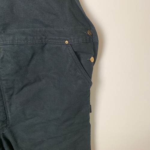 Carhartt Quilt Lined Black High Vis Bib Overall Dungarees Workwear Size 50W 36L - Picture 5 of 21