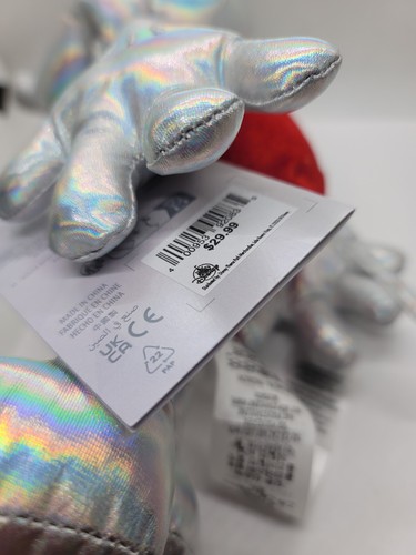 Disney Parks Disney100 Plush Silver & Red Mickey Mouse 12 1/2 Inch New Ship - Picture 7 of 11