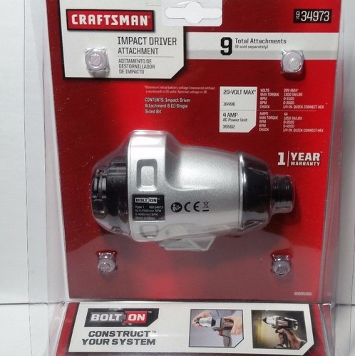 Craftsman Impact Driver Attachment for Bolt On System 937973 Attachment ONLY - Picture 4 of 6