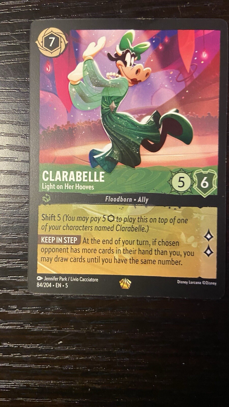 Clarabelle - Light on Her Hooves | Disney Lorcana Shimmering Skies | 84/204 | NM