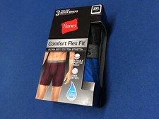 Pack 5 Unidades Calzoncillos Tipo Bóxer Hanes ComfortSoft - Pack De 5 Unidades Sin Etiquetas | Talla 3XL, Negro/Gris Calzoncillos Hombre