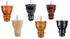 4x TURNED WOODEN FURNITURE FEET LEGS FOR CHAIRS SOFAS FOOTSTOOLS SETTEES  LW1509