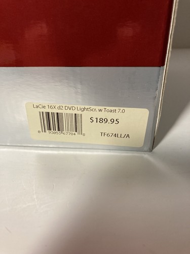 LACIE D2 8.5 GB DVD+RW Double Layer Fire Wire w Lightscribe 16x8x16x -open box - Afbeelding 6 van 6